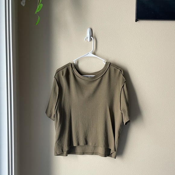 Boxy Waffle Knit Top